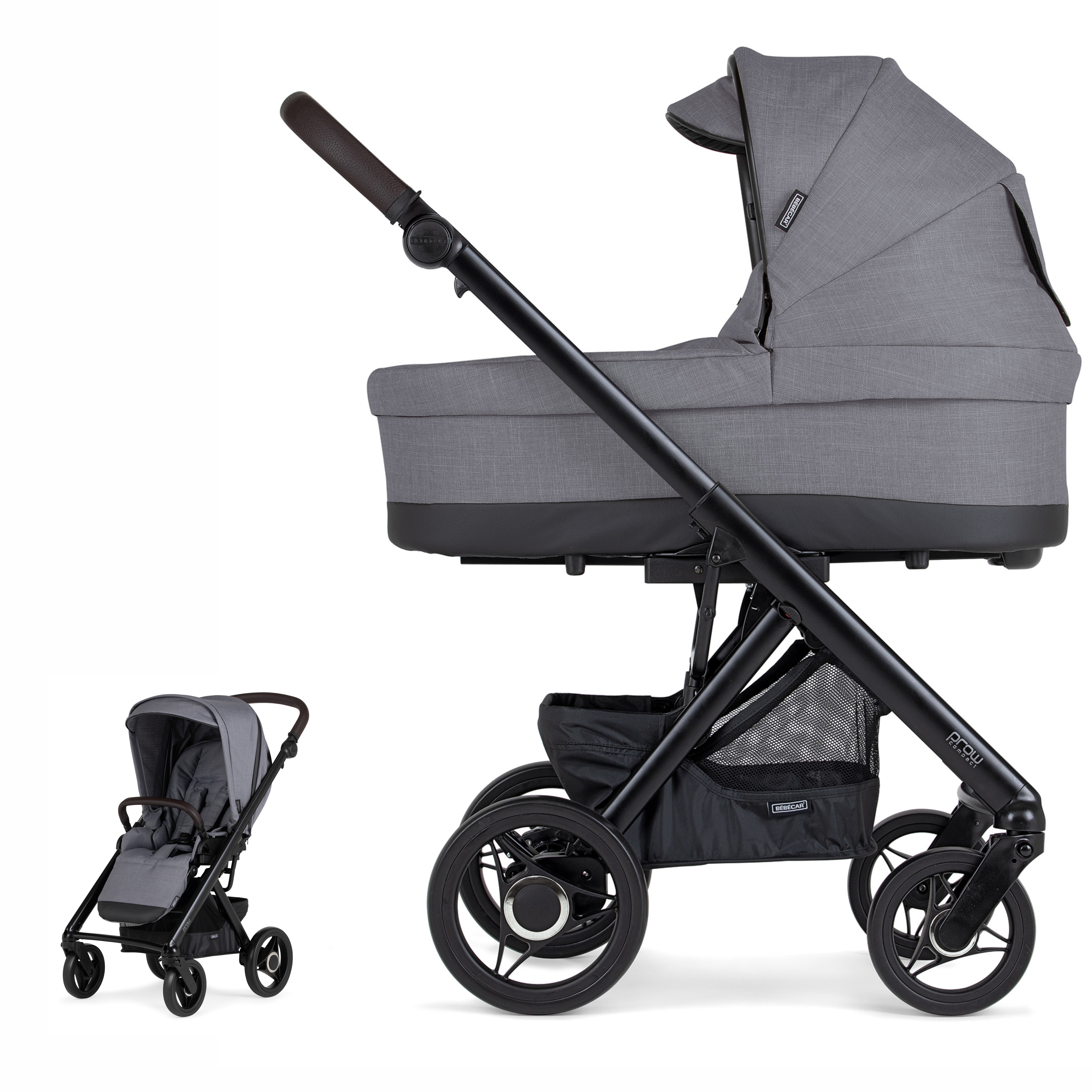 Cochecito dúo PROW COMPACT Negro KA414 BEBECAR